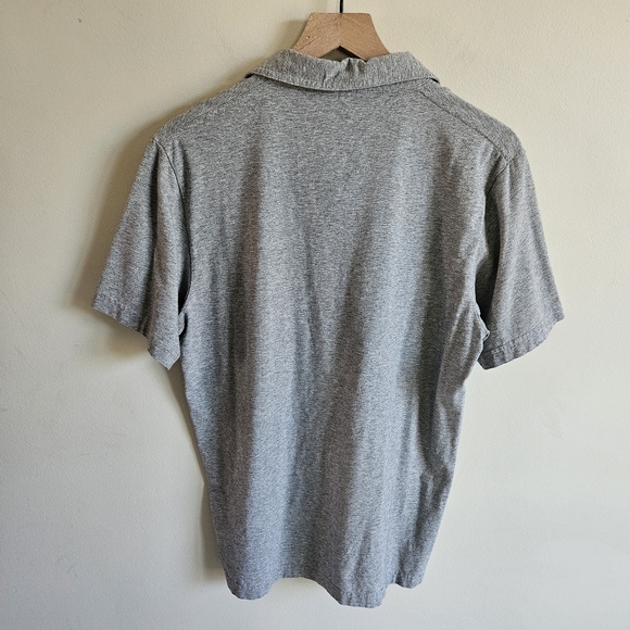 Public Rec Gray Short Sleeve Pima Cotton Go-to Athletic Fit Polo Shirt - Picture 10 of 13